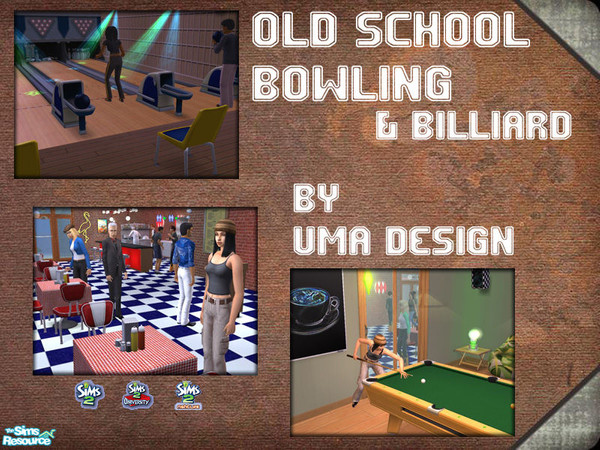 Sims 2 — Old School Bowling by Uma Design — Did you ever believe you\'d go back to school for disco bowling? This old
