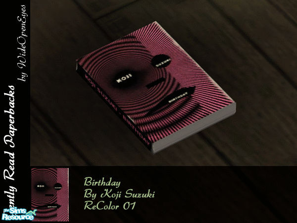 Sims 2 — Gently Read Paperbacks - ReColor 01 by wideopeneyes — A strategically placed novel can make nosy guests think