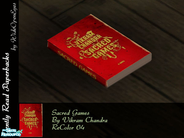 Sims 2 — Gently Read Paperbacks - ReColor 02 by wideopeneyes — A strategically placed novel can make nosy guests think