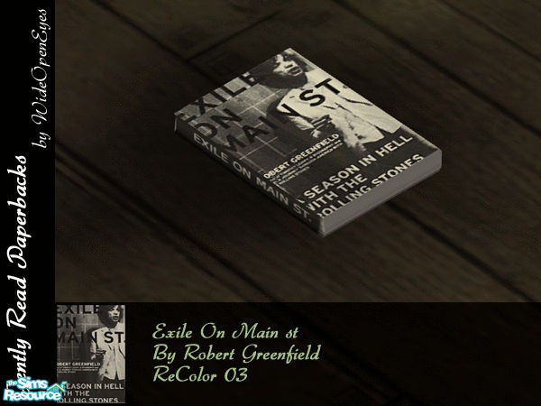 Sims 2 — Gently Read Paperbacks - ReColor 04 by wideopeneyes — A strategically placed novel can make nosy guests think