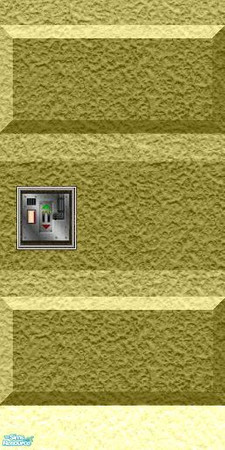 Sims 2 — Sc-fi Wall Set 3 - Striped  10 Key Pad by stephanie_b. — Yellow Wall With Key Pad