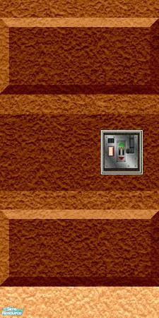 Sims 2 — Sc-fi Wall Set 3 - Striped  08 Key Pad by stephanie_b. — Orange Wall With Key Pad
