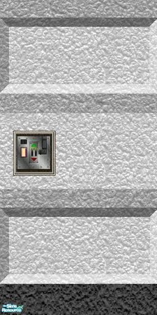 Sims 2 — Sc-fi Wall Set 3 - Striped  07 Key Pad by stephanie_b. — White Wall With Key Pad