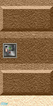Sims 2 — Sc-fi Wall Set 3 - Striped 03 Key Pad by stephanie_b. — Sienna Wall With Key Pad