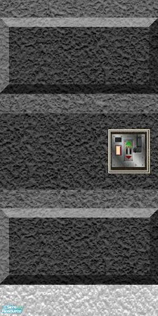 Sims 2 — Sc-fi Wall Set 3 - Striped 02 Key Pad by stephanie_b. — Grey Wall With Key Pad
