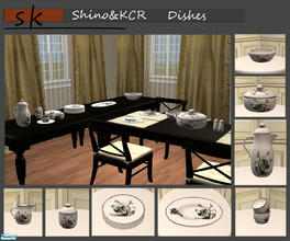 Sims 2 — Dishes by ShinoKCR — a collection of bowls, plates etc.