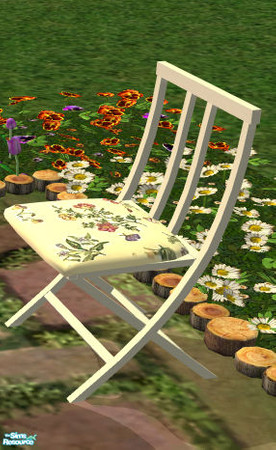 Sims 2 — TC 45 - patio chair cushion 1 (floral) by Sophel21 — patio set for hot summer days. Meshes by Shakeshaft; for
