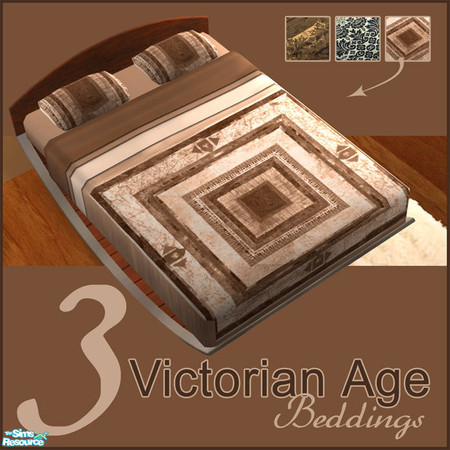 Sims 2 — Victorian Age Beddings by GenoPosts.com — Extended quilt which gives more elegance to your cover quilt. Based on