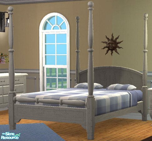 Sims 2 — Aged Country Bedroom - bed by Simaddict99 — This will recolor the double and single bed in an aged and crackled,
