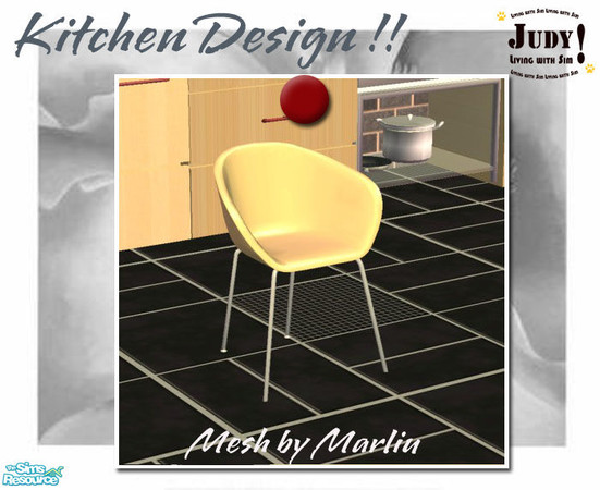 Sims 2 — Judy_DivaKitchen Set - Chair Orange by judyhugsnoopy — Recolor Marilu Heros Kitchen Set. Hope you like it :D