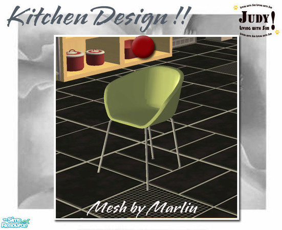Sims 2 — Judy_DivaKitchen Set - Chair Geen by judyhugsnoopy — Recolor Marilu Heros Kitchen Set. Hope you like it :D