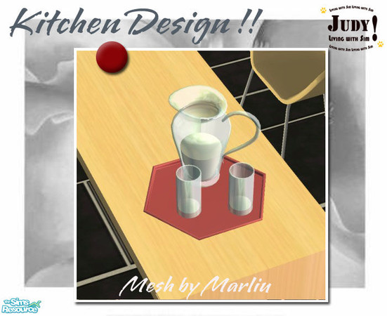 Sims 2 — Judy_DivaKitchen Set - Glasspot by judyhugsnoopy — Recolor Marilu Heros Kitchen Set. Hope you like it :D Please
