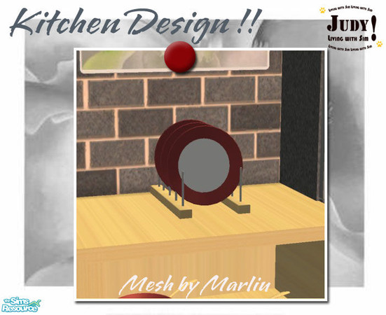 Sims 2 — Judy_DivaKitchen Set - Platerack by judyhugsnoopy — Recolor Marilu Heros Kitchen Set. Hope you like it :D Please