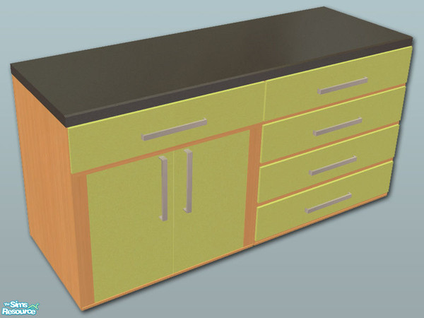 Sims 2 — Lucca Kitchen - Counters Top - Black by Shakeshaft — Part of a recolour of my Lucca Kitchen Set, Red and White