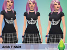 Sims 4 — [Top] Boob-hugging Ankh tee. by Gutcakes2 — A cute lil' ankh with wings that wraps around the underbust. Black