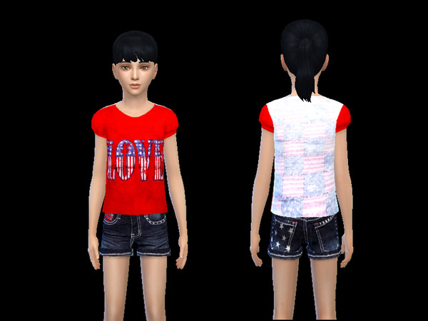Sims 4 — casual set american by Awesomesims4 — casual set american for girls