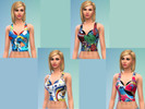 Sims 4 — SuperHero Crop Tops by GillyGirl — 4 variations of SuperHero Crop Top. Shows as a standalone item in the game.