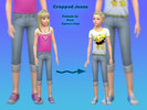 Sims 4 — [F to M] Cropped Jeans for Boys by Lainchen — There are way not enough Bottoms for Boys! So here I converted the