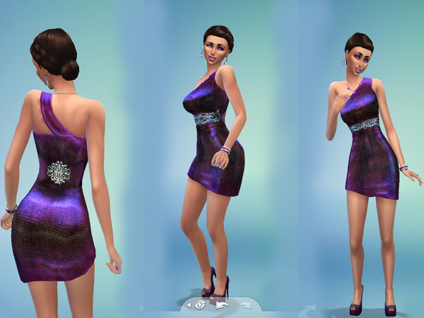 Sims 4 — The Violet Star by monopolistic — It is another recolor for a formal and party dress, sharp texture and details