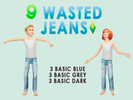 Sims 4 — 9 Wasted Jeans Set by Pafmelap — Awesome children jeans set: -Universal (Male and Female). -Standalone item, all