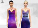 Sims 4 — Galaxy Dress by Babele — Female - Teen/Young Adult/ Adult. Cute Galaxy texture Standalone file -2 recolors: