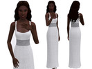 Sims 3 — Sam_Adult Sterling Kagiso by frisbud — A full length evening gown made of shimmering lace accented by a silver