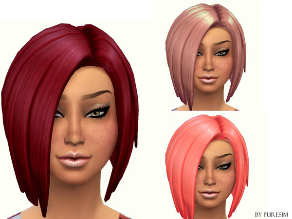 Sims 4 — Short Wedge Recolors by Puresim — 3 recolor : Red , Pastel pink and Candy pink Non-default ! I hope you like it