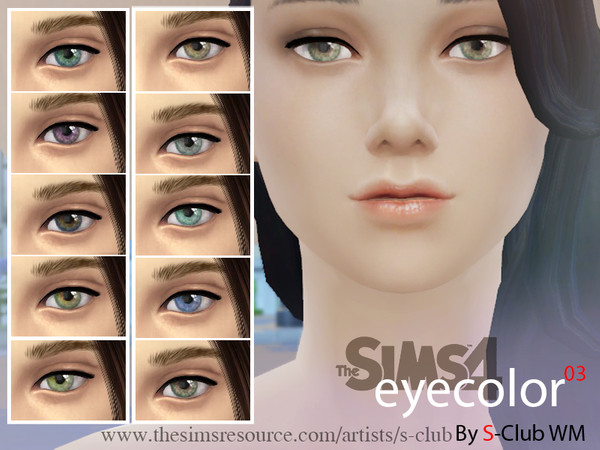 Sims 4 — S-Club WM thesims4 eyecolors nondefault replacement 03 by S-Club — Non default eyecolors for you, 10 colors