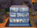 Sims 4 — Casa Paraty 2 by scrusher2 — Three concrete boxes, three modern prisms, large glass Windows that let you see the