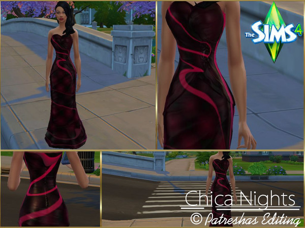Sims 4 — Chica Nights Dress by patreshasediting2 — Dress to Impress in this Chica Nights Dress, Wear it to show off those