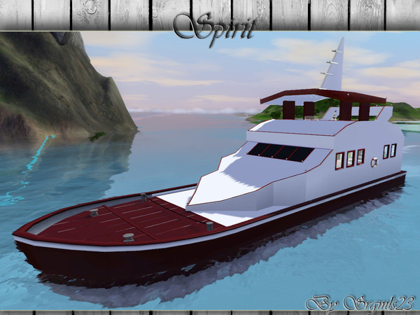 Sims 3 — Spirit by srgmls23 — A beautiful luxury yacht for your sim with more money ... With living room on deck ...