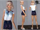Sims 2 — Floral shorts and top  by Alisa13132 — floral shorts and top 