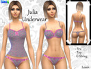 Sims 4 — Julia Underwear by Leeah — A set of underwear , it contains: - 1 Bra 2 colors New Mesh - 1 Top 2 colors
