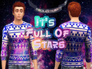 Sims 4 — It's Full of Stars by HaruHaru7652 — A Stand alone shirt for men