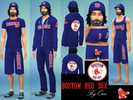 Sims 4 — Red Sox Fan Clothing by Ominator2 — Show your team spirit with MLB Fan Clothing for your Sim!