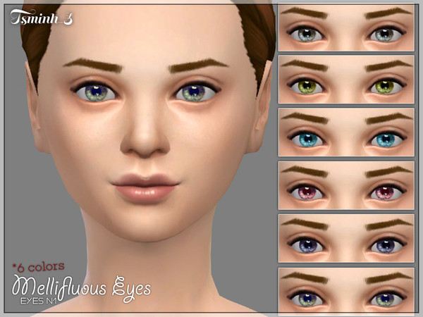 Sims 4 — Melliflous Eyes by TsminhSims — Eyes N1 - Melliflous Eyes 6 Color For you.