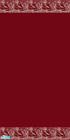 Sims 2 — Cranes red - wall 3 by Mekhi — Original tiled wall with crane pattern. Perfect for your bathroom or kitchen.