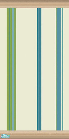 Sims 2 — Retro Bedroom in B&G - Wall 3 by EarthGoddess54 — Part of the Retro Bedroom in Blue & Green set. Enjoy!