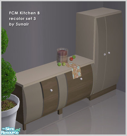 Sims 2 — FCM Kitchen B - Recolor set 3 by Sunair — FCM Kitchen B - Recolor set 3 (darkwood)