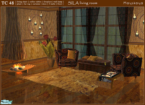 Sims 2 — SILA tc 48 living room by mayskaya — Recolor of SIP 3 living room. 