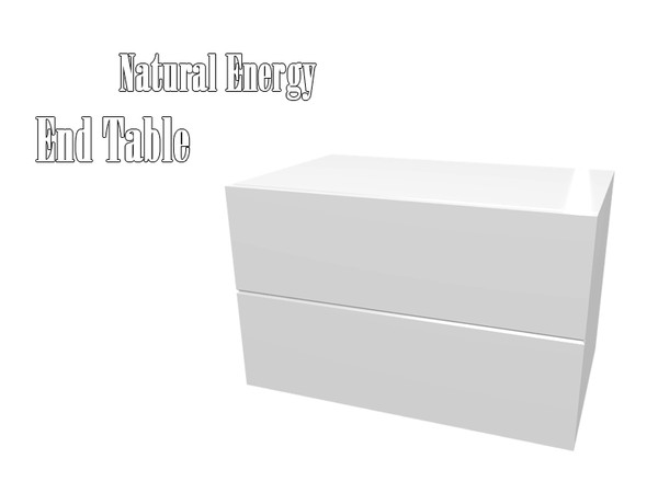 Sims 4 — End Table Natural Energy by Kiolometro — Energy of nature. Six objects in set. First variation: white plastic