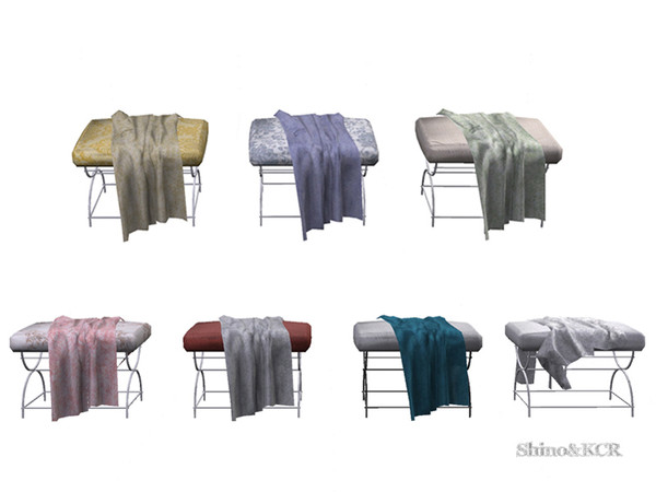 Sims 4 — Elegant Bathroom - Bench with Robe by ShinoKCR — place it beside the Bathtub so you can just grab your Bathrobe