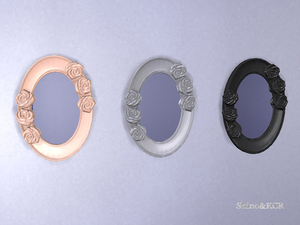 Sims 4 — Elegant Bathroom - Mirror  by ShinoKCR — beautiful decorated mirror for your ladies Bathroom