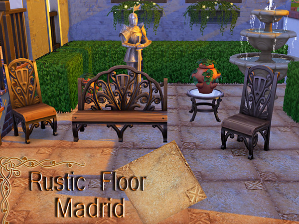 Sims 4 — Rustic Floor Madrid by Pinkzombiecupcakes — A precious and beautiful new floor for your sims houses. Build