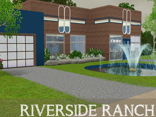 Sims 3 — Modernised 'Riverview Ranch' by GraceySims2 — Modern riverside home including three double bedrooms, two