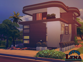 Sims 4 — Lena_Furnished_ by ayyuff — A modern style family house with 4 bedrooms and 4 baths..