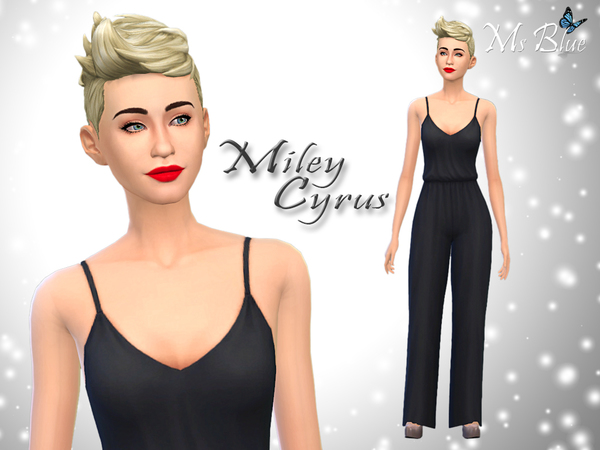 Sims 4 — Miley Cyrus by Ms_Blue — Miley Ray Cyrus (born Destiny Hope Cyrus; November 23, 1992) is an American singer,