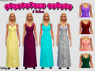 Sims 4 — Bridesmaid Ruched Dress by Misdreavus2 — 8 colors to chose from. Bridesmaid Ruched Dresses