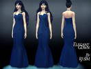 Sims 4 — Elegant Gown by RJ-SIM — *ELEGANT GOWN* 5 different colors. Standalone item.