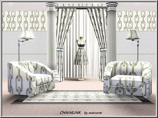 Sims 3 — Chainlink_marcorse by marcorse — Geometric pattern: linked chains in a vertical design